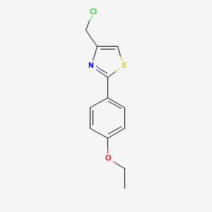 molecular formula C12H12ClNOS B3378766 4-(Chloromethyl)-2-(4-ethoxyphenyl)-1,3-thiazole CAS No. 147046-35-3