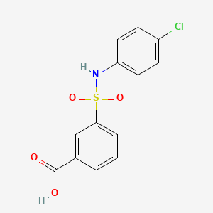 molecular formula C13H10ClNO4S B3378771 3-[(4-Chlorophenyl)sulfamoyl]benzoic acid CAS No. 147410-78-4