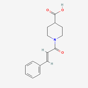 molecular formula C15H17NO3 B3378786 1-(3-phenylprop-2-enoyl)piperidine-4-carboxylic Acid CAS No. 147958-89-2