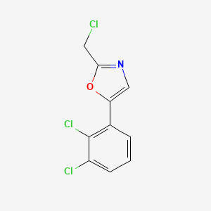 molecular formula C10H6Cl3NO B3378903 2-(Chloromethyl)-5-(2,3-dichlorophenyl)-1,3-oxazole CAS No. 1494373-03-3