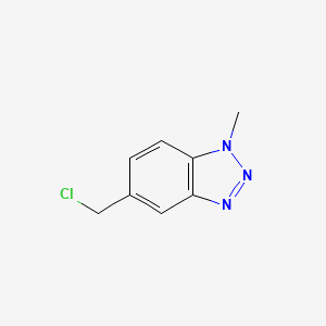 molecular formula C8H8ClN3 B3378908 5-(chloromethyl)-1-methyl-1H-1,2,3-benzotriazole CAS No. 149440-48-2