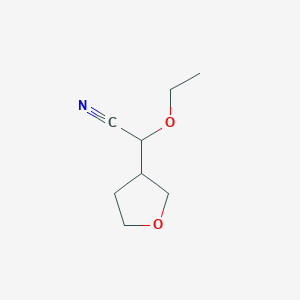 molecular formula C8H13NO2 B3378918 2-Ethoxy-2-(oxolan-3-yl)acetonitrile CAS No. 1496926-11-4
