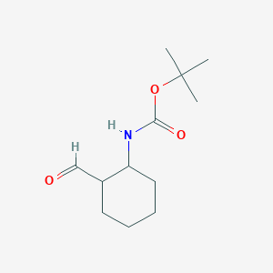 molecular formula C12H21NO3 B3378924 tert-butyl N-(2-formylcyclohexyl)carbamate CAS No. 1496985-27-3