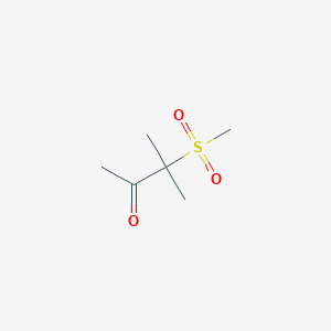 molecular formula C6H12O3S B3378935 3-Methanesulfonyl-3-methylbutan-2-one CAS No. 1499711-16-8
