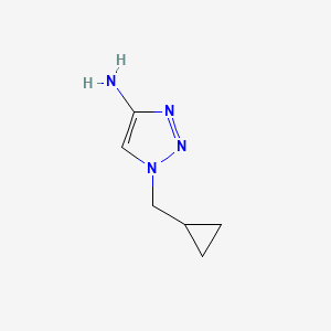 molecular formula C6H10N4 B3378943 1-(cyclopropylmethyl)-1H-1,2,3-triazol-4-amine CAS No. 1499909-91-9