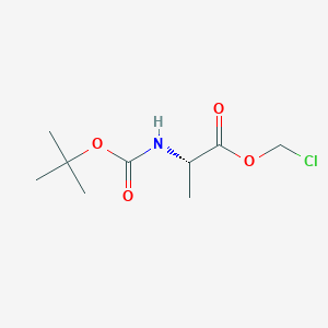 molecular formula C9H16ClNO4 B3378964 (S)-Chloromethyl 2-((tert-butoxycarbonyl)amino)propanoate CAS No. 150109-42-5