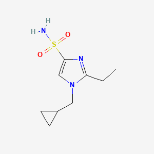 molecular formula C9H15N3O2S B3378986 1-(cyclopropylmethyl)-2-ethyl-1H-imidazole-4-sulfonamide CAS No. 1505275-28-4