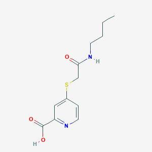 4-([(Butylcarbamoyl)methyl]sulfanyl)pyridine-2-carboxylic acid