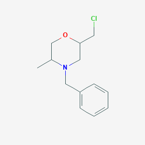 molecular formula C13H18ClNO B3379021 4-Benzyl-2-(chloromethyl)-5-methylmorpholine CAS No. 1508210-07-8