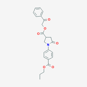 2-Oxo-2-phenylethyl 5-oxo-1-[4-(propoxycarbonyl)phenyl]-3-pyrrolidinecarboxylate