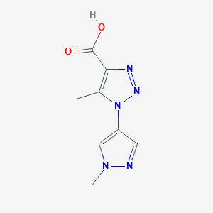 5-methyl-1-(1-methyl-1H-pyrazol-4-yl)-1H-1,2,3-triazole-4-carboxylic acid