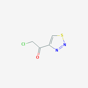 molecular formula C4H3ClN2OS B3379107 2-Chloro-1-(1,2,3-thiadiazol-4-YL)ethan-1-one CAS No. 1518319-15-7