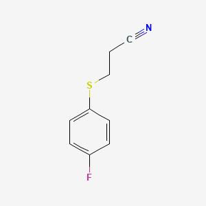 molecular formula C9H8FNS B3379110 3-[(4-Fluorophenyl)sulfanyl]propanenitrile CAS No. 151922-79-1