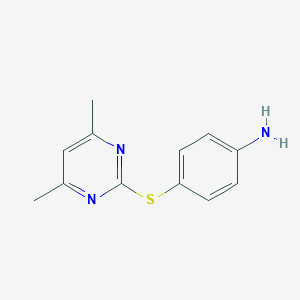 molecular formula C12H13N3S B033792 4-[(4,6-Dimetilpirimidin-2-il)tio]anilina CAS No. 102243-12-9