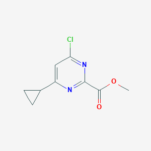molecular formula C9H9ClN2O2 B3379204 Methyl 4-chloro-6-cyclopropylpyrimidine-2-carboxylate CAS No. 1529210-56-7
