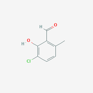 molecular formula C8H7ClO2 B3379240 3-氯-2-羟基-6-甲基苯甲醛 CAS No. 153782-74-2