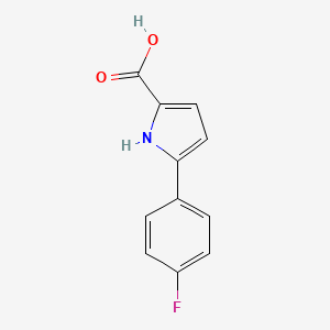 molecular formula C11H8FNO2 B3379243 5-(4-fluorophenyl)-1H-pyrrole-2-carboxylic acid CAS No. 153783-33-6