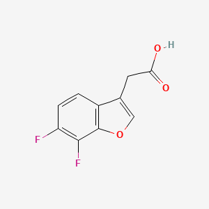 molecular formula C10H6F2O3 B3379264 2-(6,7-Difluoro-1-benzofuran-3-yl)acetic acid CAS No. 1541751-49-8