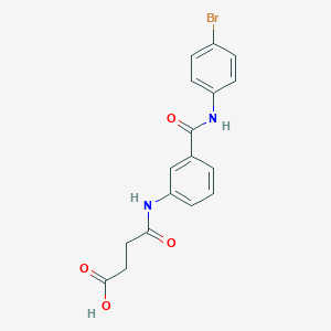 molecular formula C17H15BrN2O4 B337927 4-{3-[(4-Bromoanilino)carbonyl]anilino}-4-oxobutanoic acid 