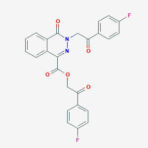 molecular formula C25H16F2N2O5 B337929 2-(4-Fluorophenyl)-2-oxoethyl 3-[2-(4-fluorophenyl)-2-oxoethyl]-4-oxo-3,4-dihydrophthalazine-1-carboxylate 