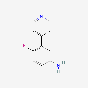 4-Fluoro-3-(pyridin-4-yl)aniline
