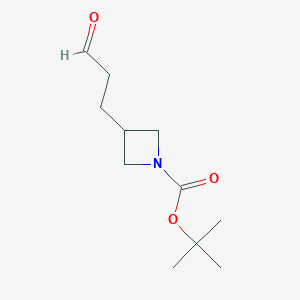 molecular formula C11H19NO3 B3379298 Tert-butyl 3-(3-oxopropyl)azetidine-1-carboxylate CAS No. 154748-55-7