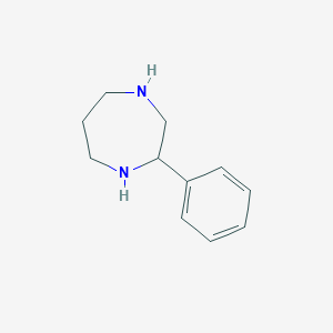 molecular formula C11H16N2 B033793 2-苯基-1,4-二氮杂环戊烷 CAS No. 105627-85-8