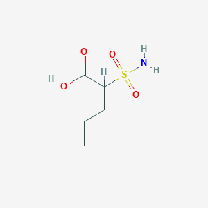 molecular formula C5H11NO4S B3379301 2-Sulfamoylpentanoic acid CAS No. 1547818-45-0