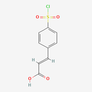 molecular formula C9H7ClO4S B3379308 4-Chlorosulfonylcinnamic acid CAS No. 155378-73-7