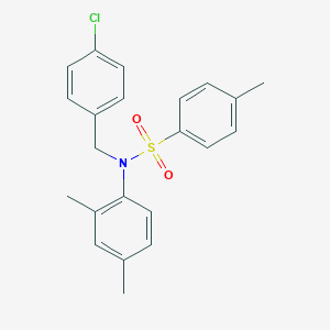 molecular formula C22H22ClNO2S B337931 N-(4-chlorobenzyl)-N-(2,4-dimethylphenyl)-4-methylbenzenesulfonamide 