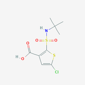 molecular formula C9H12ClNO4S2 B3379326 2-(Tert-butylsulfamoyl)-5-chlorothiophene-3-carboxylic acid CAS No. 155731-15-0