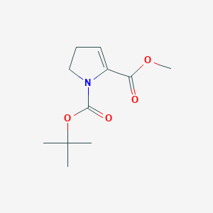molecular formula C11H17NO4 B3379336 1-tert-butyl 2-methyl 4,5-dihydro-1H-pyrrole-1,2-dicarboxylate CAS No. 155905-79-6