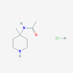 molecular formula C8H17ClN2O B3379338 N-(4-methylpiperidin-4-yl)acetamide hydrochloride CAS No. 155928-36-2