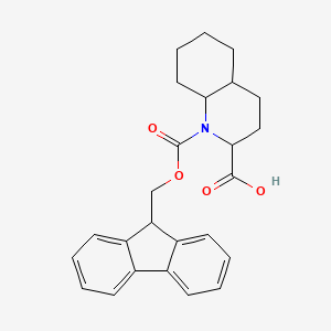 molecular formula C25H27NO4 B3379368 1-[(9H-fluoren-9-ylmethoxy)carbonyl]-decahydroquinoline-2-carboxylic acid, Mixture of diastereomers CAS No. 1561709-86-1