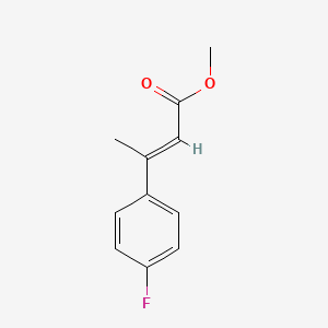 molecular formula C11H11FO2 B3379373 Methyl 3-(4-fluorophenyl)but-2-enoate CAS No. 1563216-58-9