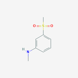 molecular formula C8H11NO2S B3379379 3-methanesulfonyl-N-methylaniline CAS No. 156461-79-9