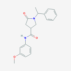 molecular formula C20H22N2O3 B337939 N-(3-methoxyphenyl)-5-oxo-1-(1-phenylethyl)pyrrolidine-3-carboxamide 