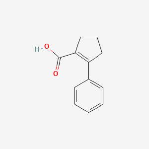 molecular formula C12H12O2 B3379393 2-苯基环戊-1-烯-1-羧酸 CAS No. 156774-71-9