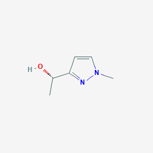 molecular formula C6H10N2O B3379406 (1S)-1-(1-methyl-1H-pyrazol-3-yl)ethan-1-ol CAS No. 1568191-60-5