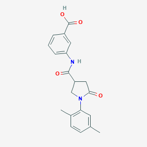 molecular formula C20H20N2O4 B337941 3-[[1-(2,5-Dimethylphenyl)-5-oxopyrrolidine-3-carbonyl]amino]benzoic acid 