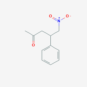 molecular formula C11H13NO3 B3379423 5-Nitro-4-phenylpentan-2-one CAS No. 1574-86-3