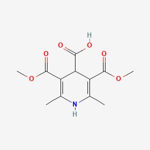 molecular formula C12H15NO6 B3379436 3,5-Bis(methoxycarbonyl)-2,6-dimethyl-1,4-dihydropyridine-4-carboxylic acid CAS No. 157490-62-5