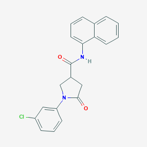 1-(3-chlorophenyl)-N-(1-naphthyl)-5-oxo-3-pyrrolidinecarboxamide