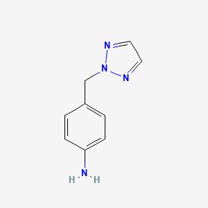 molecular formula C9H10N4 B3379442 4-(1,2,3-Triazol-2-yl-methyl)-aniline CAS No. 157846-00-9