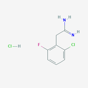molecular formula C8H9Cl2FN2 B3379452 2-(2-Chloro-6-fluorophenyl)ethanimidamide hydrochloride CAS No. 158351-86-1
