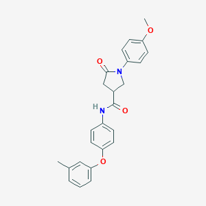 molecular formula C25H24N2O4 B337949 1-(4-methoxyphenyl)-N-[4-(3-methylphenoxy)phenyl]-5-oxopyrrolidine-3-carboxamide 