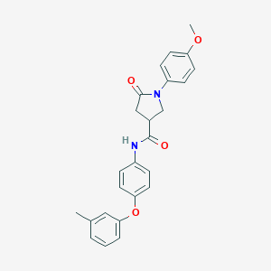 1-(4-methoxyphenyl)-N-[4-(3-methylphenoxy)phenyl]-5-oxopyrrolidine-3-carboxamide