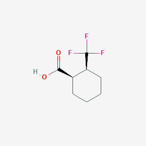 molecular formula C8H11F3O2 B3379492 rac-(1R,2S)-2-(trifluoromethyl)cyclohexane-1-carboxylic acid, cis CAS No. 161170-50-9