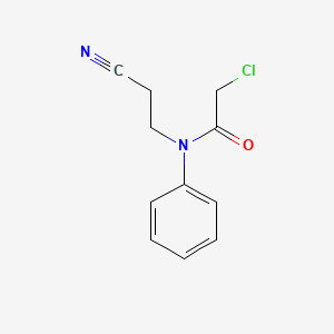 molecular formula C11H11ClN2O B3379505 2-chloro-N-(2-cyanoethyl)-N-phenylacetamide CAS No. 16231-77-9