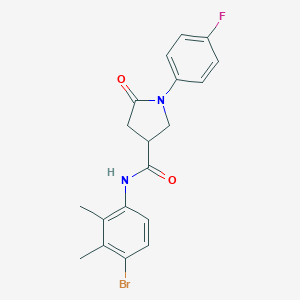 molecular formula C19H18BrFN2O2 B337951 N-(4-bromo-2,3-dimethylphenyl)-1-(4-fluorophenyl)-5-oxopyrrolidine-3-carboxamide 